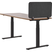 Beliani Schreibtischtrennwand dunkelgrau 72 x 40 cm WALLY