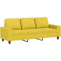 VidaXL 3-Sitzer-Sofa Hellgelb 180 cm Stoff