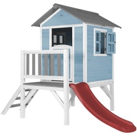 Axi Spielhaus Lodge XL Karibisches Blau Rutsche Rot