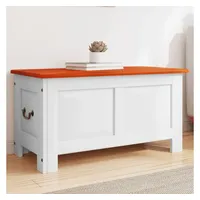 VidaXL Truhenbank Braun/Weiß 90 x 45 x 47 cm