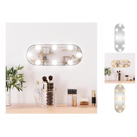VidaXL Wandspiegel mit LED-Leuchten 15x40 cm Glas Oval