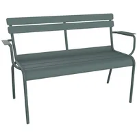 Fermob LUXEMBOURG 2-Sitzer-Gartenbank Aluminium - gewittergrau