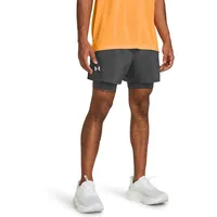 Under Armour Launch 5'' 2in1 Laufshorts Herren 025 castlerock/castlerock/reflective