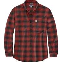 CARHARTT Flannel L/S Plaid Shirt Red Ochre