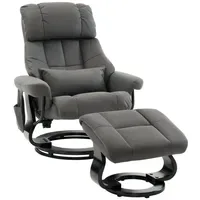 MCombo Relaxsessel mit Hocker Kunstleder 86 x 110 x
