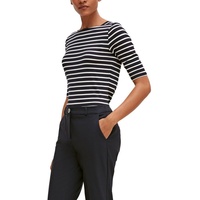 Comma, Kurzarmshirt mit Streifen und slim fit Gr. 36,