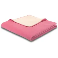 Biederlack Kuscheldecke Doubleface 150 x 200 cm Mischgewebe Pink