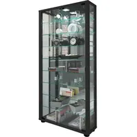 VCM Vitrine Lumo mit LED ca. 59x115x18 cm Schwarz