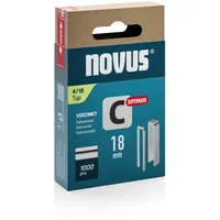 Novus Tools Schmalrückenklammern Typ 4 1000 St. Abmessungen (L
