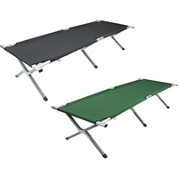 VCM Feldbett Campingbett Aluminium Gartenliege Liege Sonnenliege Liegestuhl faltbar