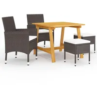 VidaXL 5-tlg. Garten-Essgruppe Braun