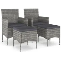 VidaXL Gartenstuhl 55,6 x 89,9 x 31 cm grau