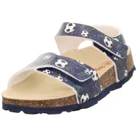 Superfit Fussbettpantoffel Sandale, Blau Mehrfarbig 8010, 26 EU Weit