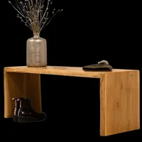 Holz4home Massivholzbank 120 x 45 cm Eiche mit Baumkante