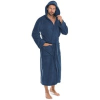 CELINATEX Florida Bademantel Damen M blau Morgenmantel Herren Coral