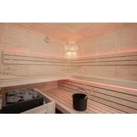 Sentiotec Harvia Alaska Corner Massivsauna aus Fichte Saunakabine ca.