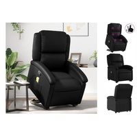 VidaXL Massagesessel mit Aufstehhilfe Schwarz Kunstleder