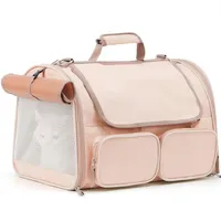 FUKUMARU Transportbox Katze, Faltbare Katzentransportbox, Transportbox Hund mit, Transportbox