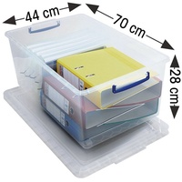 OTTO Office Ablageboxen 62 Liter transparent, 44x28x70 cm