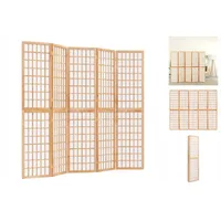 VidaXL 5-tlg. Paravent Japanischer Stil Faltbar 200x170 cm