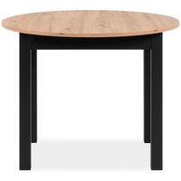 Freiraum Esstisch >Coburg< in Artisan Oak / schwarz -