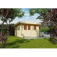 Konifera Gartenhaus KONIFERA "Sirius", beige (natur), Fußboden im Gartenhaus,