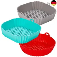 Siliz Silikonform für Heißluftfritteuse Zubehör | 3 Silikoneinsatz für