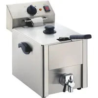 GastroHero Elektro Fritteuse ECO 10 Liter mit Ablasshahn Edelstahl