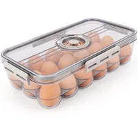Belle Vous Eier Aufbewahrung Kühlschrank Organizer mit Timer-Deckel -