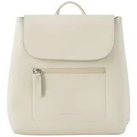 Tom Tailor Elis Damen Rucksack aus Lederimitat, weiß, Uni,