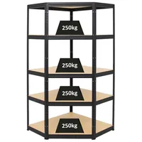 Proregal Eckregal Slim Elephant Schwarz Metall, Rechteckig, 90x180x45 cm