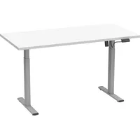 VCM my office Lona elektrisch höhenverstellbarer Schreibtisch weiß rechteckig,