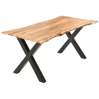 Ab:stil.art.moebel Yvonne 140 x 80 cm beige/schwarz