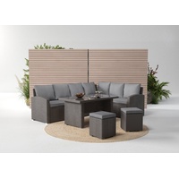 Konifera Gartenlounge-Set »London«, (Set, 17 tlg., 2x3er Sofa, 2x