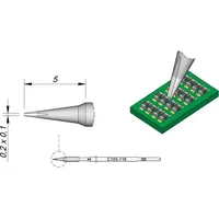 Jbc Lötspitze Serie C105, Meißelform, C105116/0,2 x 0,1 mm,