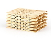 Homebee HomeBee® 100 Stück Wäscheklammern Holz - FSC®-Zertifiziert –