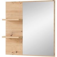 Stella Trading Wandspiegel BARI Eiche Artisan Glas, Holzwerkstoff, rechteckig,