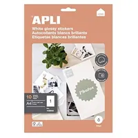 APLI agipa Hochglanz-Etiketten, 210 x 297 mm, weiß
