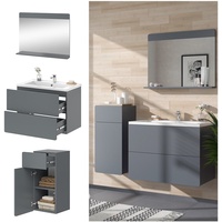 Vicco Badmöbel-Set Izan 4 Teile mit Midischrank