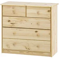 Möbilia Kommode 81 x 75 x 35 cm natur-lackiert