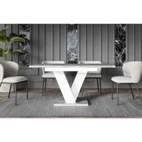 Altdecor Esstisch Grau, Rechteckig,Rechteckig, Bodenplatte, 80x75x120 cm, Esszimmer, Tische,