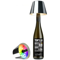 SOMPEX LED-Akku-Flaschenaufsatz Top 2.0 Kunststoff Silber Chrom