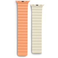 Hama Fantastic Feel für Apple Watch 42/44/45/49mm, Orange/Beige