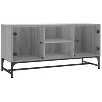 VidaXL TV-Schrank mit Glastüren Grau Sonoma 102x37x50 cm
