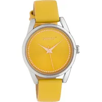 Oozoo Leder Kinder-Jugend Uhr JR306 Analog Quarzuhr Armband gelb