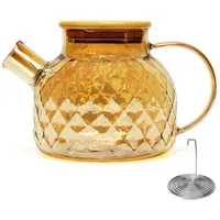 Belle Vous Teekanne Glas mit Siebeinsatz & Bambusdeckel -