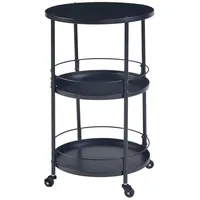[en.casa] Servierwagen Munkedal Metall Rund, 45x75x45 cm Esszimmer, Servierwagen