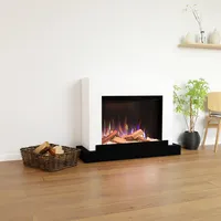 Glow Fire PR4 Weiß Elektrokamin, Standkamin, Elektrischer Standkamin mit
