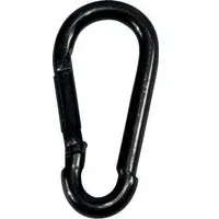 Ede - pösamo PÖSAMO Feuerwehr-Karabinerhaken schwarz-Zn 50x 5mm