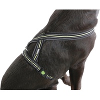 Kerbl Pet Flexi 80235 Geschirr Xenos 18mmx40-60cm, schwarz/Neongelb, 0.12